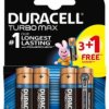 4 x bateria alkaliczna Duracell Duralock Turbo Max LR6 AA 3+1 BL (blister)