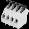 AST0450404 4-pin spring loaded terminal, 5-mm pin spacing, 45°