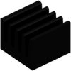 IC heatsink, (L x W x H) 8 x 8 x 6 mm, 74 K/W, black anodized, 10037157