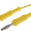 2010-50-GE Przewód z 2 wtykami prostymi Ø4mm, PVC 0,75mm2 w podwójnej izolacji, dł. 50 cm, żółty, ELECTRO-PJP, 2010-50J