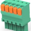 PCB terminal, 5 pole, pitch 3.5 mm, AWG 30-14, 9 A, push-in spring connection, green, 1986693-5