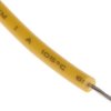 Przewód jednożyłowy linkowy, Przewód instalacyjny, 0,2 mm², 11/0,16 mm, 24 AWG, PVC, 600 V, Żółty, dł. 100m, RS PRO