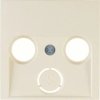 B.Kwadrat Płytka czołowa do gniazda antenowego 2- i 3-wyjściowego kremowy połysk 12038982