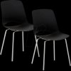 2520_01 Mayer visitor chair, black, without padding, 2 pcs