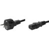 Power cord, Europe, plug type E + F, straight on C13 socket, straight, H05VV-F3G1.0 mm², black, 2.5 m, 6003.0215
