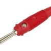 Wtyk bananowy; 4mm; BUELA-20 930 726 101; czerwony; 60mm; przykręcany; wtykany (gniazdo bananowe 4mm); 16A; 60V; mosiądz niklowa