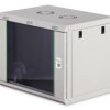 Szafa sieciowa wisząca Dynamic 19 9U rack 600x450, drzwi szyba, szary, niezłożona, 60kg DN-37104