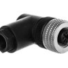 Złącze żeńskie M12 kątowe 5-pinowe dławica Pg7 metal XZCC12FCM50B