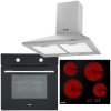 Baridi DH185 Integrated Ceramic 4 Zone Hob, Fan Electric Oven & Cooker Hood