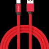 8631 Sync & charging, USB A -> USB C, 1,0m, cotton, red