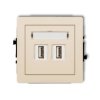 DECO Gniazdo podwójne 2xUSB-AA 3.0 beżowy 1DGUSB-6