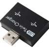 Rozdzielacz splitter USB 2.0 1x port męski na 2x port żeński czarny