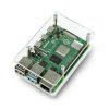 Obudowa do Raspberry Pi 4B/3B+/3B/2B - przezroczysta otwarta