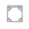 prod. uzupełniające Ramka pośrednia do gniazd bryzgoszczelnych z uziemieniem SCHUKO srebrny metalik 7MRPB-1s