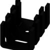 Finger shaped heatsink, (L x W x H) 28 x 18.5 x 15 mm, 17 K/W, black anodized, 10035011