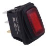 Red 230V illuminated Waterproof Rectangle Rocker Switch SPST 16A R13-238B8-01