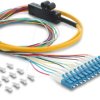 91050 Fiber optic pigtail fanout cable, 12x LC/UPC, OS2, 9/125 µm, 12
