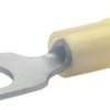 Insulated forked cable lug, 0.1-0.4 mm², AWG 28 to 21, 3.2 mm, yellow, 619C3