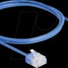 80796 RJ45 Network Cable Cat.6 UTP Ultra Slim 1 m blue with short plug