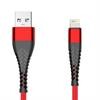 Przyłącze USB 2.0 A wtyk - iPhone Lightning wzmocnione plecione SPIDER 1,0m czerwone