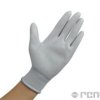 Rękawiczki ESD z warstwą antypoślizgową na całej powierzchni dłoni, szare, rozmiar L
