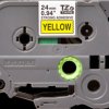 Labelling tape cartridge, 24 mm, tape yellow, font black, 8 m, TZE-S651