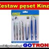 Zestaw 7 sztuk pęset precyzyjnych Kinzo