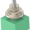 Toggle switch, metal, 2 pole, latching, On-Off-On, 6 A/125 VAC, 28 VDC, gold-plated/silver-plated, 2-1437558-2