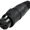 Rean AV RCX3F-Z-001-1 Złącze męskie XLR złącze żeńskie proste Ilość styków: 3 1 szt.