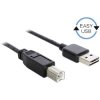 Delock 83358 EASY-USB 2.0 Cable A to B Reversible Plug 1m Black Gold-plated
