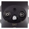 Simon 54 Gniazdo Antenowe Rd/Tv/Sat Przelotowe Antracyt Dasp.01/48