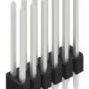 Pin header, 12 pole, pitch 1.27 mm, straight, black, SLVW408012Z