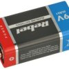 Bateria; alkaliczna; 6LR61 6F22 9V; 9V; 16,5x25,5x48,5mm; Rebel; 9V 6F22 6LR61