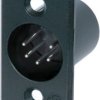 Panel plug, 5 pole, silver-plated, 1.0 mm², AWG 18, zinc die casting, NC5MP-BAG