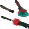 Szczotka ręczna, dł. włosia: 40mm, Miękki, Czarny, czerwony, Poliester, zastosowanie: Uniwersalny środek czyszczący