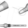 C560013 C560 desoldering tip, C560013/dia. 1.0 mm, 2.7 mm, pad cleaning