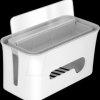 18290 Cable management box with storage compartment white / gray
