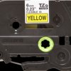 Labelling tape cartridge, 6 mm, tape yellow, font black, 8 m, TZE-FX611