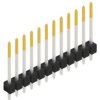 Pin header, 12 pole, pitch 2.54 mm, straight, black, 10048542