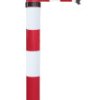 Bariera ochronna długość taśmy 4m Bariera chowana szerokość bariery 100mm Ø 78mm wysokość bariery 980mm Red, White