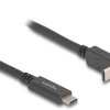 Kabel DeLOCK USB 10 Gbps USB typu C męski do USB typu C męski kątowy góra/dół 1 m 4K PD 60 W z E-Marker