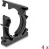 60488 Cable sleeve holder with locking clip 34.5 mm 4 pieces black
