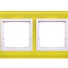 Simon 54 Nature Ramka podwójna szkło LIMONKOWY SORBET DRN2/90