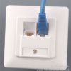 Gniazdo podtynkowe podwójne RJ45 UTP kat.5e montaż LSA