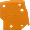 End plate, orange for feed through terminal, 257-600