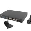 SWITCH LANBERG 16X 100MB POE+/2X COMBO NIEZARZĄDZALNY RACK 19 GIGABIT ETHERNET 250W
