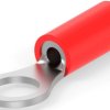 Insulated ring cable lug, 0.3-1.42 mm², AWG 22, 4.82 mm, red, 32949