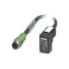 Phoenix Contact 1435593 Sensor/Actuator Cable M12 3P 0.6m LED RAL7021