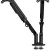 Ramię do dwóch monitorów Klamra z przelotką do mocowania na biurku VESA 75 x 75mm obciążenie 9kg rozmiar 32cal RS PRO