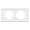 CELIANE Ramka biała żłobkowana 2-modułowa 069012
